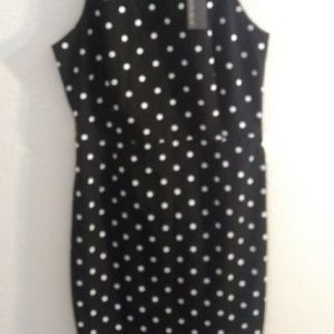 Banana Republic black/white polka dot dress